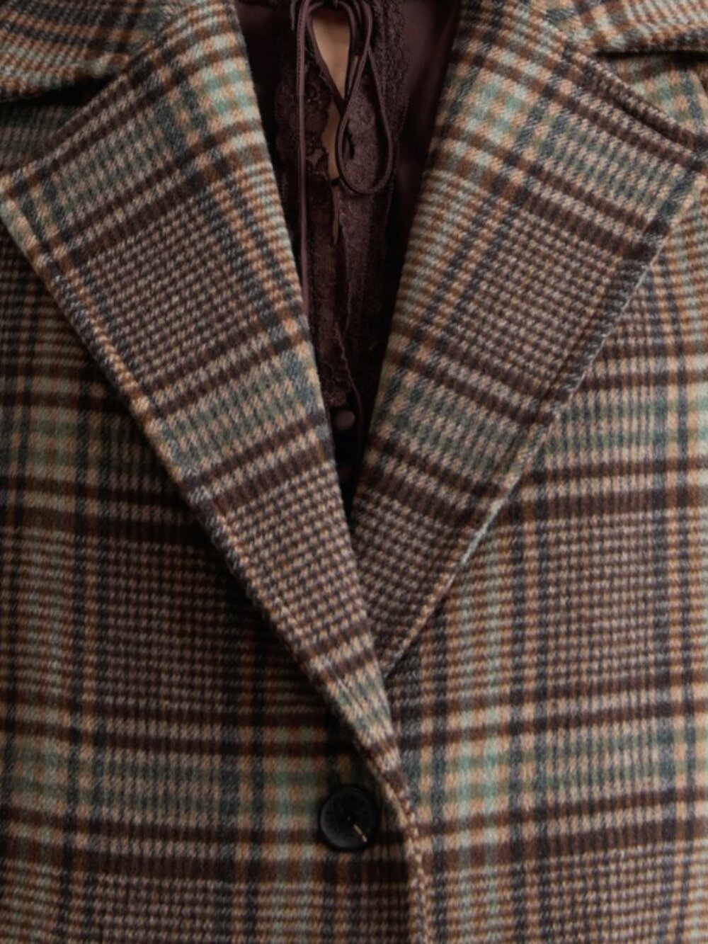 NWT $288 Avec Les Filles plaid Walker Long Coat - Picture 3 of 7